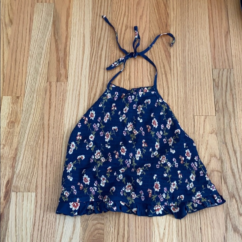 American Eagle floral halter top